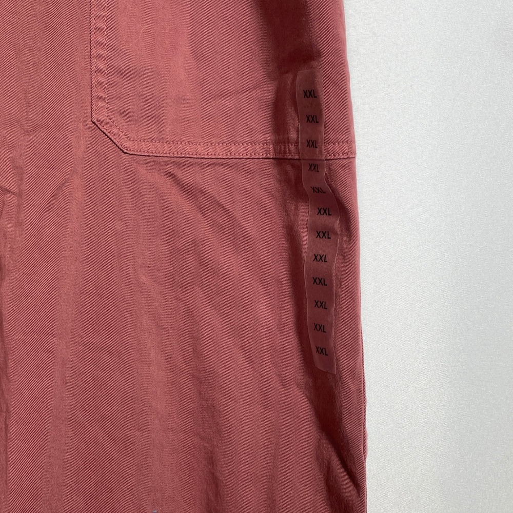 American Eagle Utility Brick Red Stretch High Rise Wide Leg Pants Womens XXL NWT - Picture 3 of 11